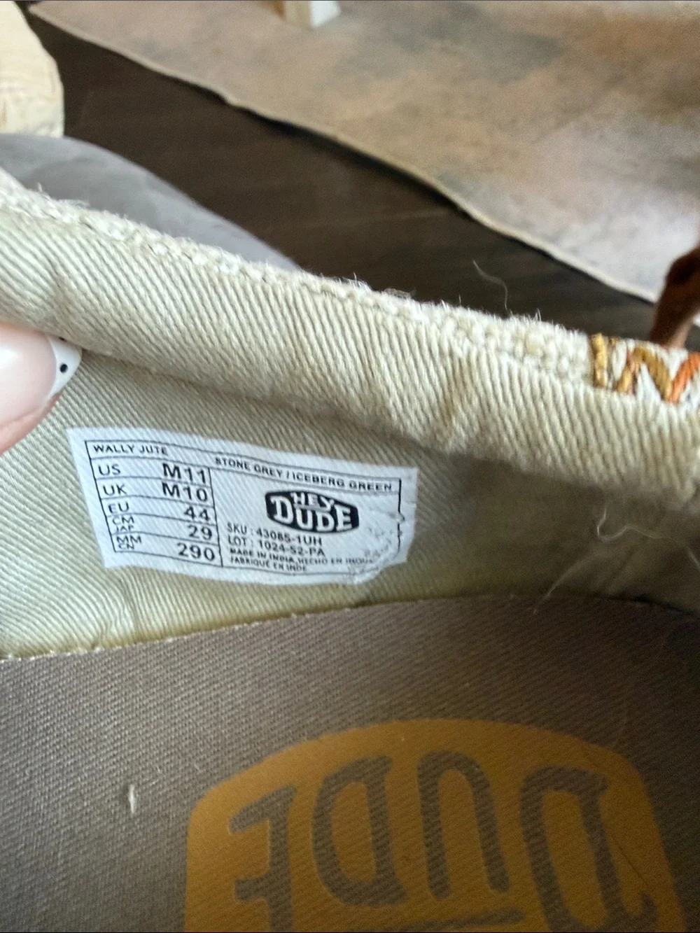 Hey Dude Men's Slip-On Loafers in Natural Beige Canvas